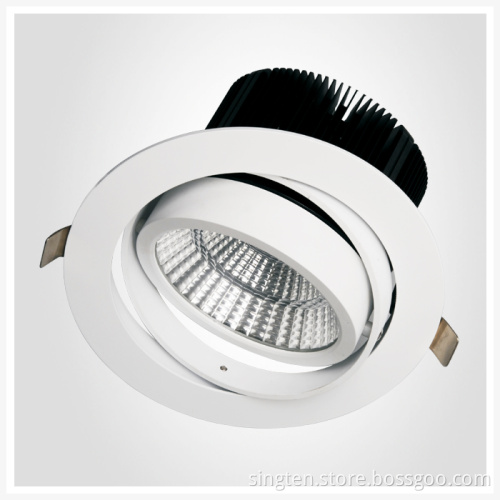 360 Degree Adjustable LED Downlights, Commercial Dimmable Recessed COB Rotatable LED Downlight 30W 35W 40W 45W 50W